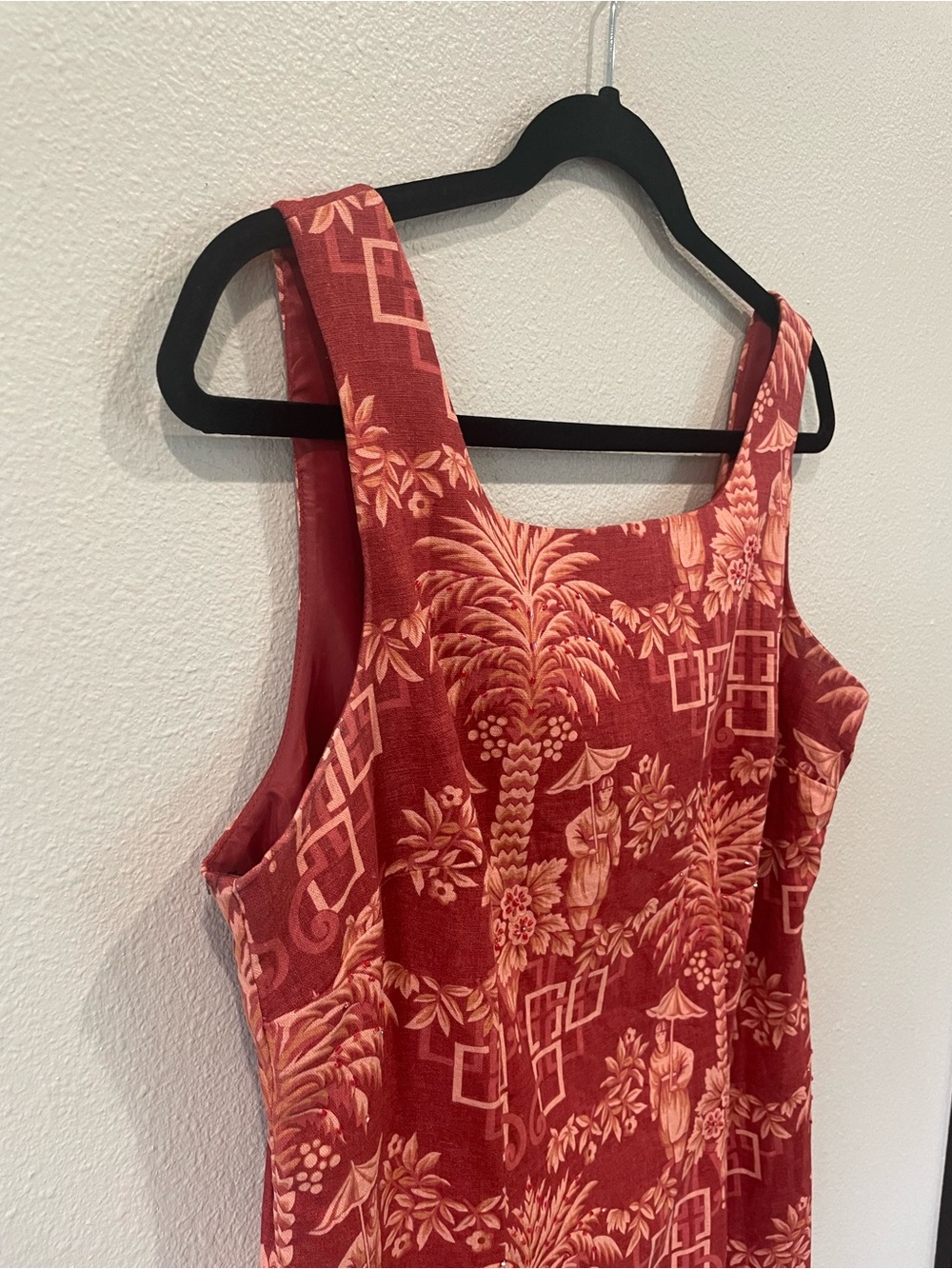 Virgo Vintage Lined Print Dress - Picture 6 of 13